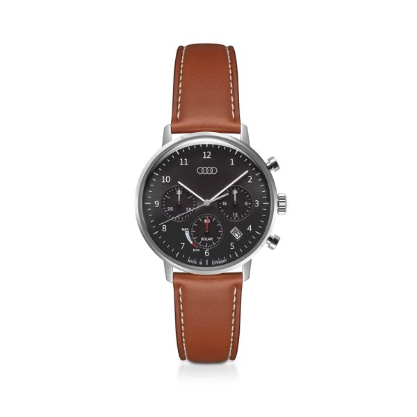 Audi Chronograph - Solar Powered (Grey / Brown)