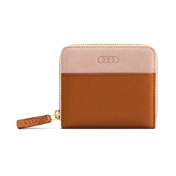 Audi Wallet Leather Small - Womens (Brown-Rose)