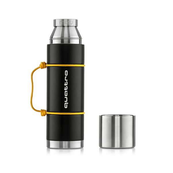 quattro Insulated bottle (Black/Yellow) Lid