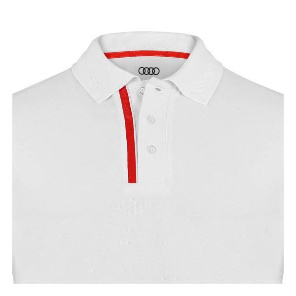 Audi Sport Polo Shirt - Mens (White) Front Detail