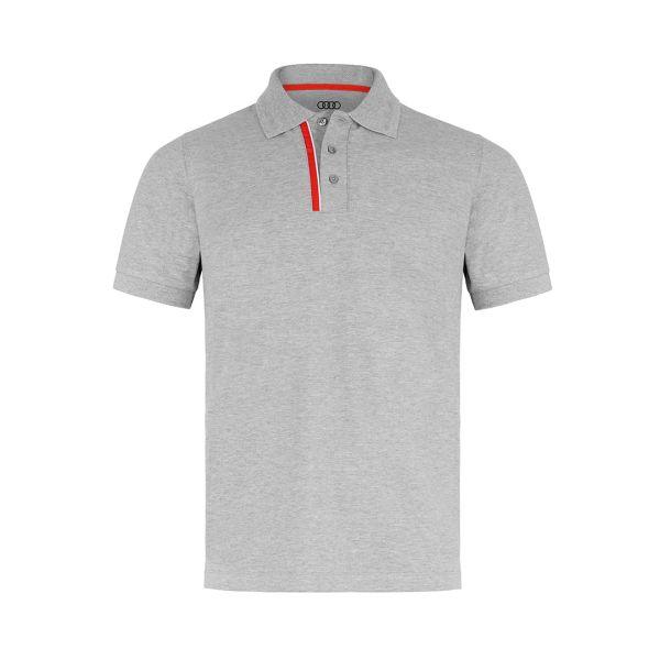 Audi Sport Polo Shirt - Mens (Grey Melange) Hero