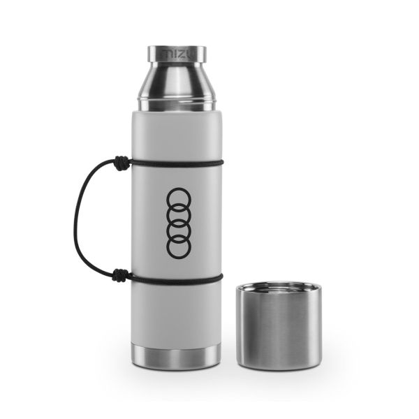 Audi Vacuum Bottle (Grey) Cap Off