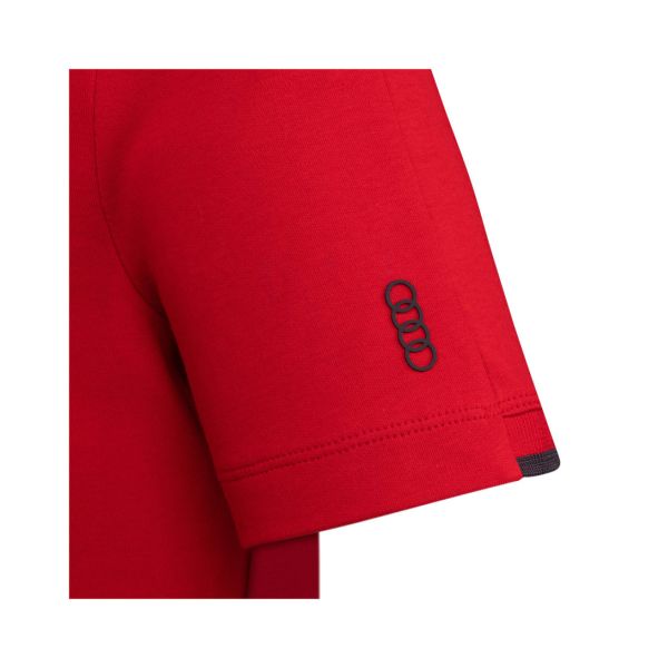 Audi Polo Shirt - Men (Red) Sleeve Logo